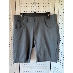KUHL Men's 34 Outdoor Hiking Shorts Gray Cargo Zip Pocket Polyester
